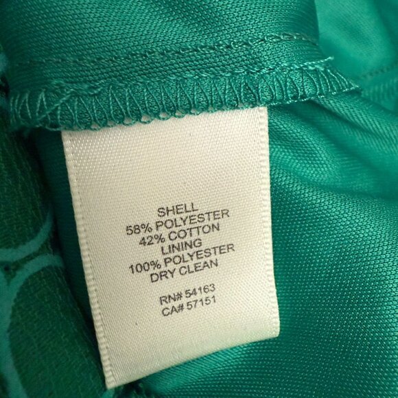 NWT Eliza J Malta Textured Floral Lined Shift Mini Dress 4P Green Cocktail - Picture 5 of 8